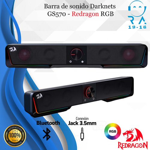 Barra De Sonido Redargon Darknets Gs570 Rgb 