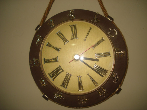 Vint.retro Reloj Antiguo Signos Del Zodiaco... Alemania.