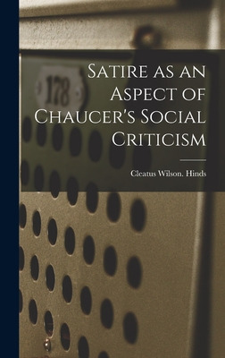 Libro Satire As An Aspect Of Chaucer's Social Criticism -...