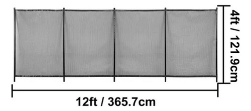Reja De Seguridad Para Piscinas Desmontable 3,66 X 1,22 Mtrs