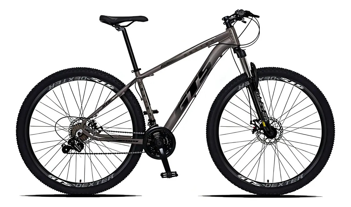 Bicicleta Gts Dexter 21v Aro 29 Shimano Freio A Disco Cor Grafite Com Preto Tamanho Do Quadro 17