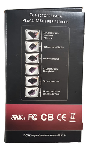 Fonte De Alimentação Para Pc C3tech Gpb-450s 450w - Sem Uso