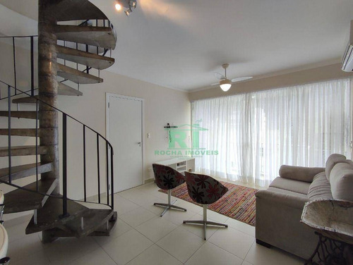 Imagem 2 de 30 de Cobertura Duplex, Beira Mar, 3 Dormitórios Sendo 2 Suítes, 2 Vagas, Lazer, Pitangueiras, Guarujá/sp - Co0121