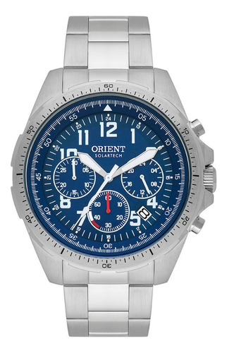 Relógio Orient Masculino Cronógrafo Mbssc261 Prata 45mm