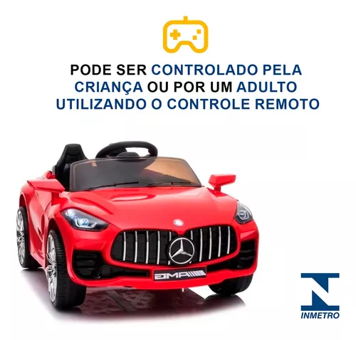 Carro Elétrico Infantil Mercedes Bens 6V Com Controle Remoto Preto