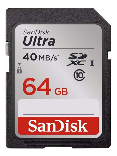 Sandisk 64gb Ultra Sd Xc Clase 10 Para Reflex Canon Nikon