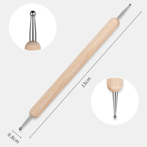 Bolígrafo Para Decoración De Uñas De Doble Punta 5 Pcs