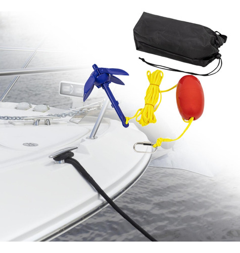 Anclaje Para Barco Plegable Compacto Con Cuerda Y Bolsa De