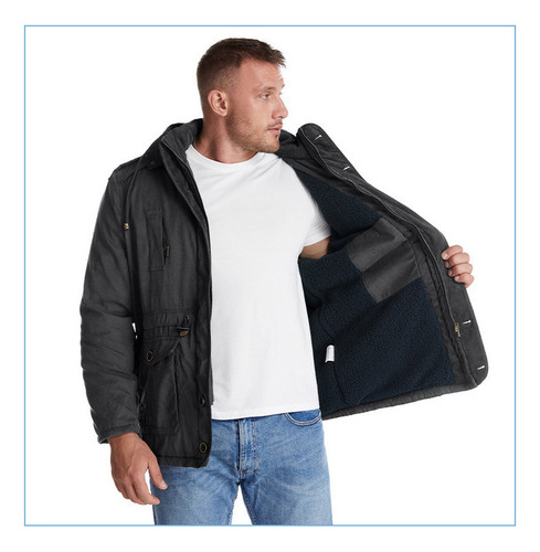 Chaqueta Esquí Para Hombre Chaqueta Polar Senderismo Capucha