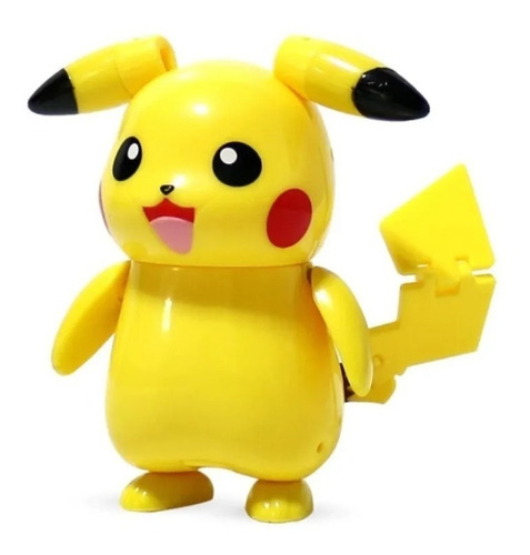 Imagem 4 de 5 de Boneco Pikachu Pokemon Entra Pokebola Articulado Brinquedo