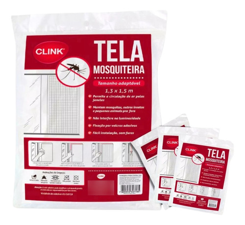 Kit 4 Tela Mosquiteira Em Poliéster P/janelas Inseto 130x150