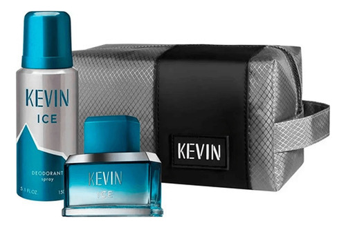 Set Neceser Perfume Kevin Ice Edt 60ml + Deo 150ml