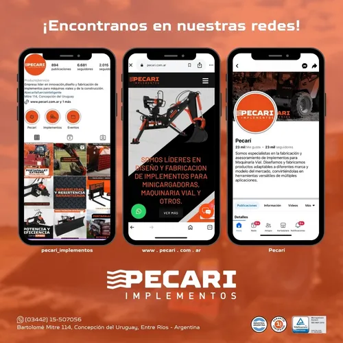 Implemento Zanjadora Za400 Pecarí - Minicargadora