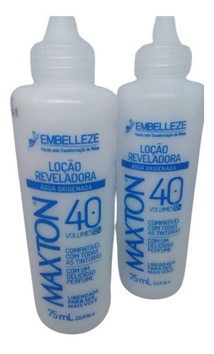 Agua Oxigenada Vol 40 Embelleze 75ml Pack 2 Und 
