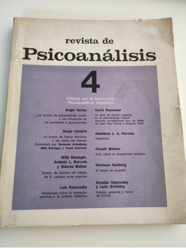 Revista De Psicoanálisis, 4. Psicoanalitica Argentina 