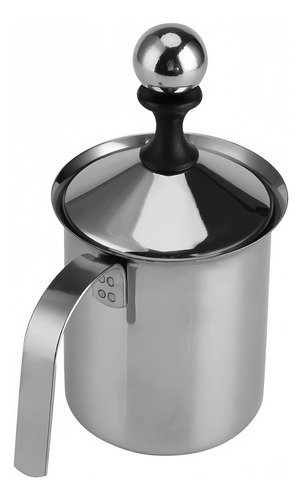 A Espumador De Leche Manual Con Tapa De Mango