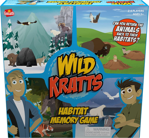 Juego De Memoria Goliath Wild Kratts Habitat - Juego De Memo