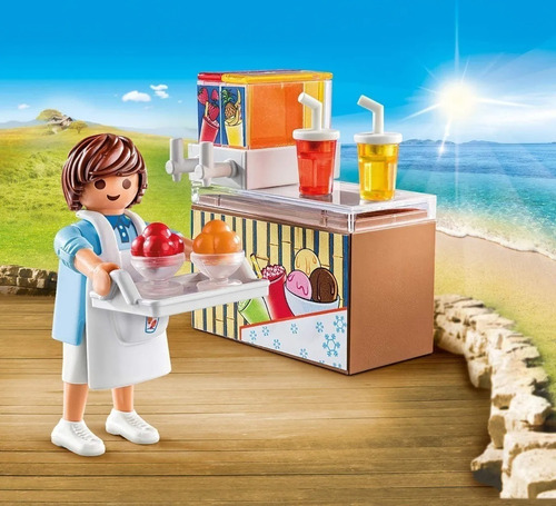 Imagen 4 de 7 de Playmobil Heladero Con Barra De Jugos Special Plus 70251 Edu