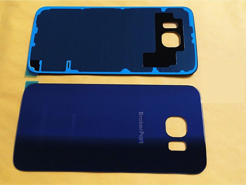 Tapa Trasera Vidrio Para Samsung S6 G920 Flat Azul + Pegamen