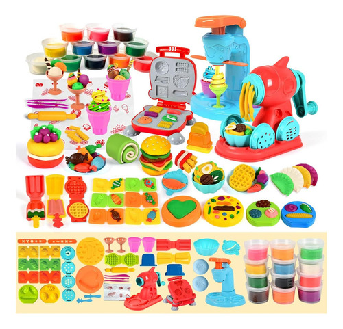 Juego De Masa 59 Pcs Le Cai Toys 3 En 1 Para Niños