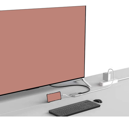 Adaptador Usb C A Hdmi, Multipuerto 3 En 1, Usb Tipo C A 4k