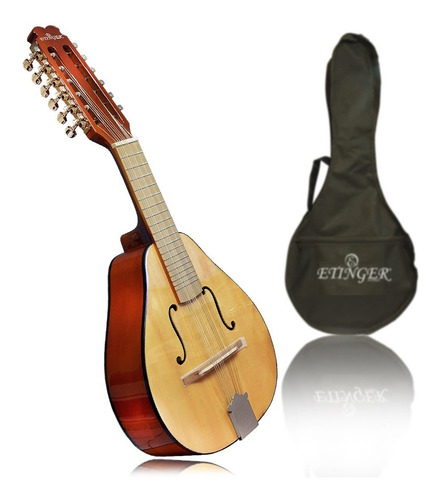 Mandolino 12 Cuerdas Color Natural Marca Etinger