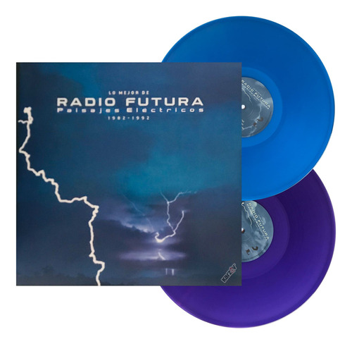 Radio Futura Paisajes Electricos 1982 - 1992 Blue 2 Lp Vinyl Versión Del Álbum Estándar