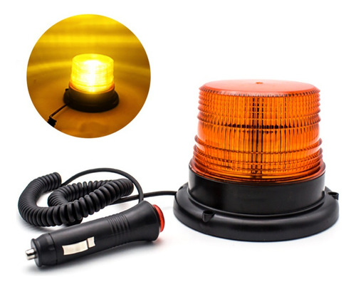 Baliza Intermitente Led Seguridad Vial Flash 12/24v Ambar