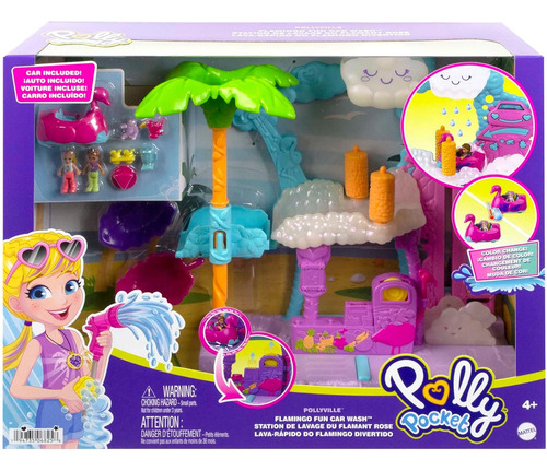 Polly Pocket Juego De 2 Micro Muñecas Con Coche De Juguete,