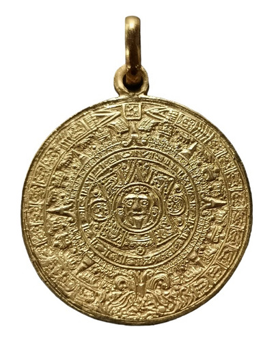 Medalla Oro 18k Calendario Azteca #341 (medallas Nava) 