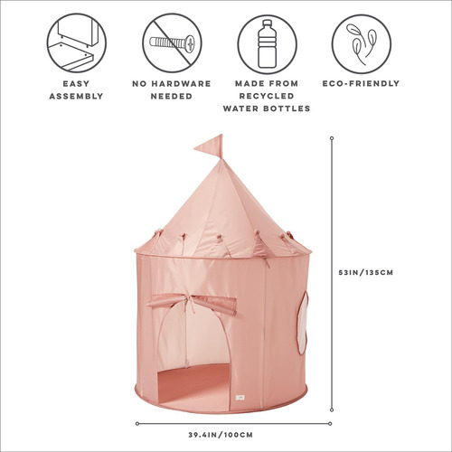 Kids Play Tent 3 Sprouts Sustainable Recycled Fabric Blue