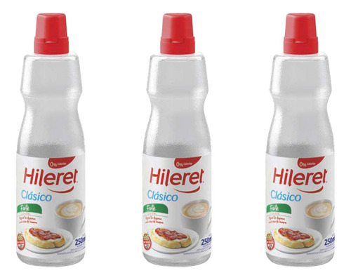 Edulcorante Hileret Clasico Liquido 250 Ml Pack X 3 Unidades