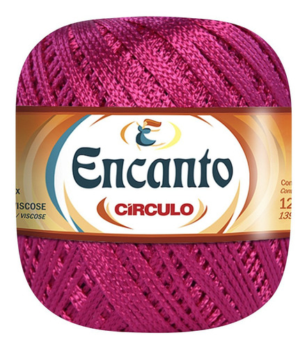 Fio Encanto Circulo Linha 100% Viscose 128m Crochê Tricô Cor Rosa Pink