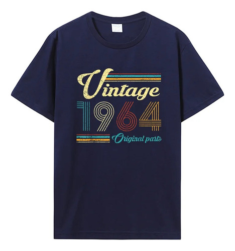 Camiseta De Manga Corta Impresa Original Retro 1964