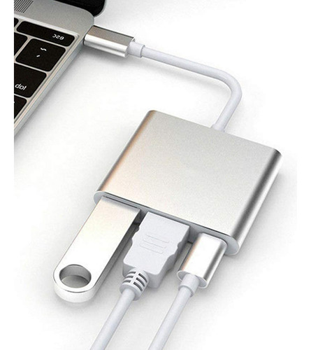 Adaptador Usb C A Adaptador, Usb C Multipuerto 3 En 1 A 4k H