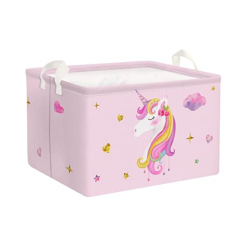 Clastyle Adorable Pink Unicornio Cesta Para Las Niñas Jqb3v