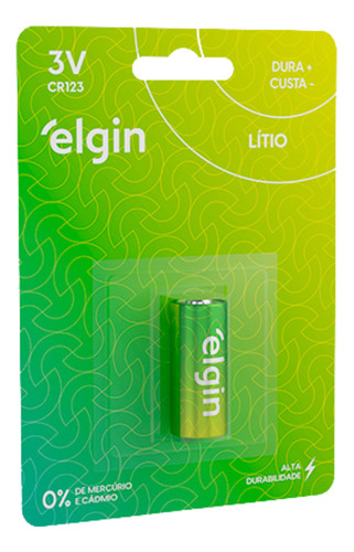 Bateria Pilha Cr123 Elgin 3v Flash Foto Sensor Infravermelho