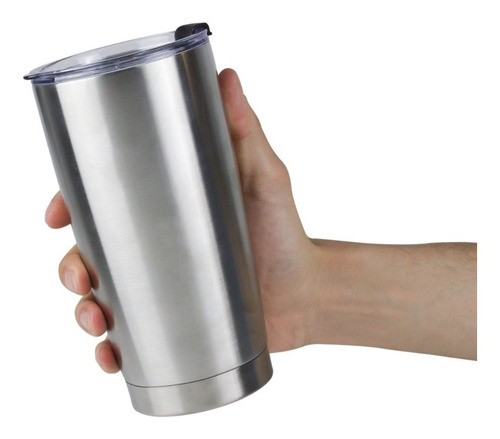 Imagen 10 de 10 de Vaso Termo Acero Inoxidable P/ Cafe 20oz Térmico Tapa Ce-t01