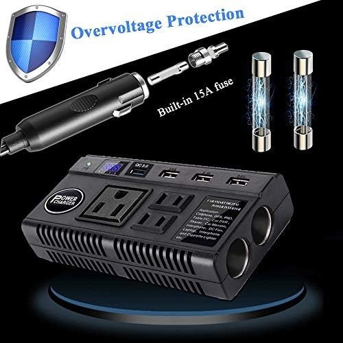 Inversor De Corriente Para Automóvil 120w Dc 12v 24v A Ac 11