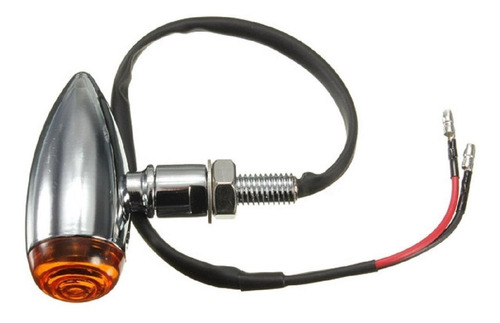 Pisca Seta Moto Custom, Cafe, Bobber Universal Cromado - Par
