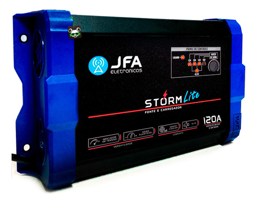 Fonte Carregador De Bateria Jfa 120a Lite Storm Slim Bivolt