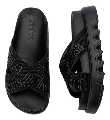 Sandália Melissa Cross M Lover Platform Preto | Parcelamento sem juros