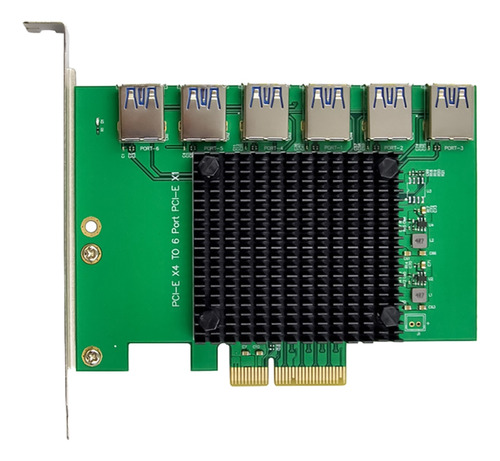 Tarjeta Elevadora Pci-e X4 A 6 Ranuras Usb Asm1812 Usb3.0 A