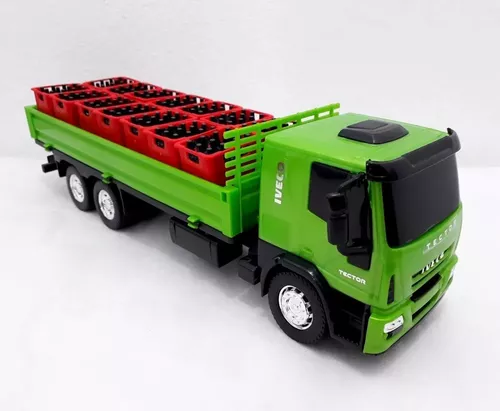 Miniatura Caminhão Brinquedo Infantil Iveco Bebidas Garrafas