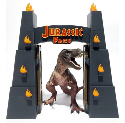 Puerta Jurassic Park Diseño Exclu. T. Grande Para Dinosaurio