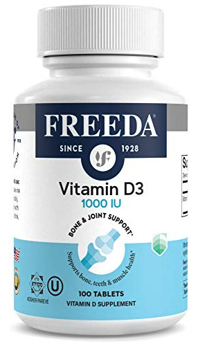 Freeda Vitamina D3-1000 Ui - Tablas De Suplemento De Qqaka