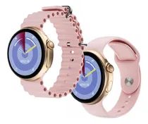 Comprar Smartwatch Grow Gr22 Gt Super Amoled C\u002F 2 Mallas Silicona Ocean + Lisa - Reloj Inteligente Bluetooth Llamadas Chatgpt Whatsapp Deportes Fitness Salud - Premium - Android & Ios - Color Rosa