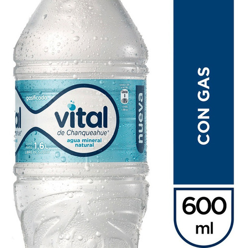 Agua Mineral Con Gas Pet Vital 600cc(4uni)super