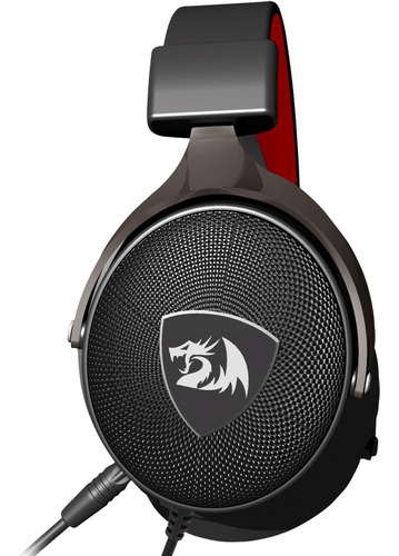 Imagen 2 de 7 de Auriculares Gamer Redragon Icon H520 Negro Y Rojo