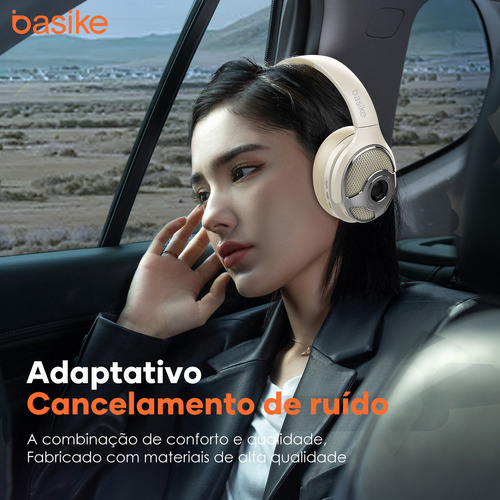 Headset Bluetooth Redução Sem Fio De Ruído 5.4 Com Microfone Cor Branco